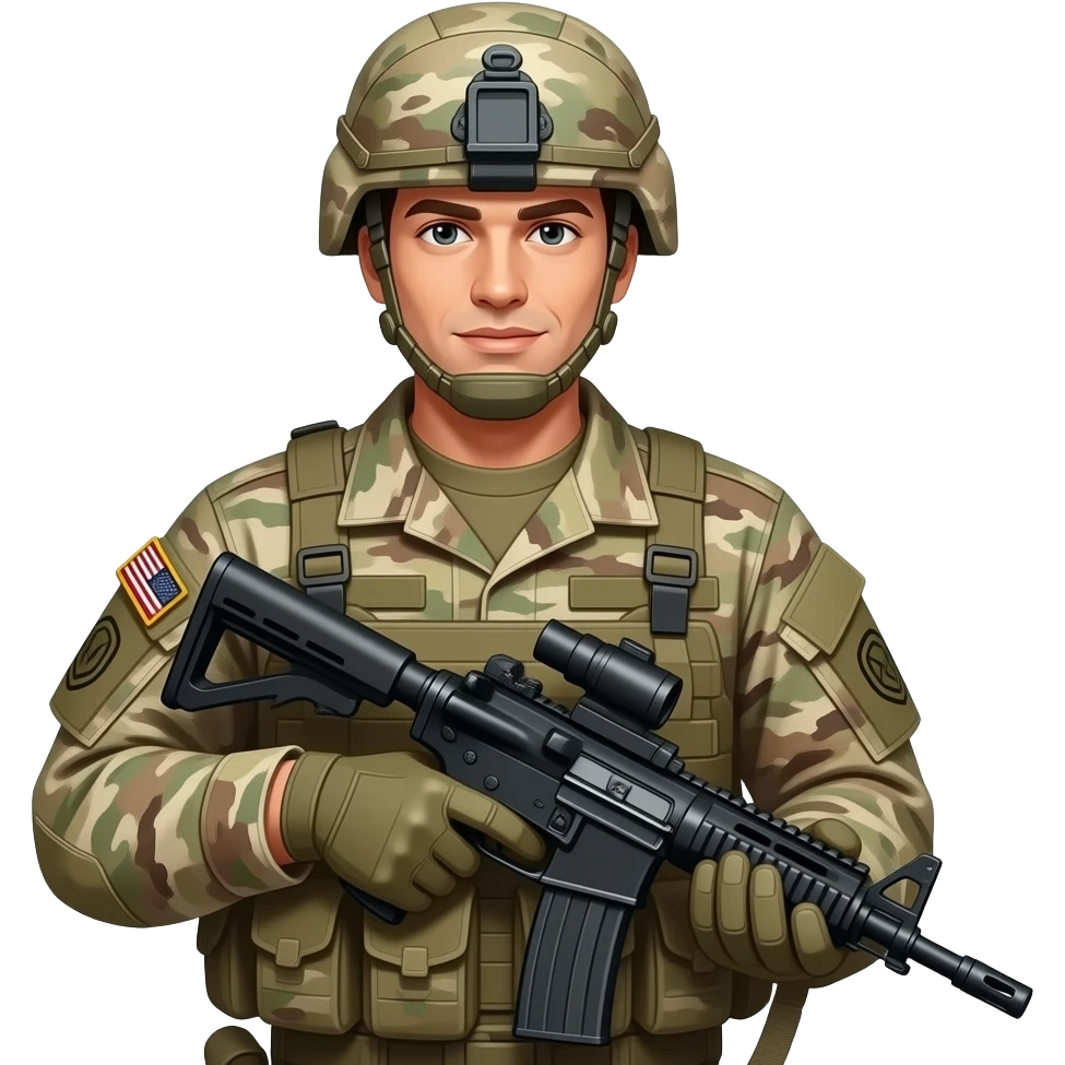 Bazooka tenu par un militaire emoji