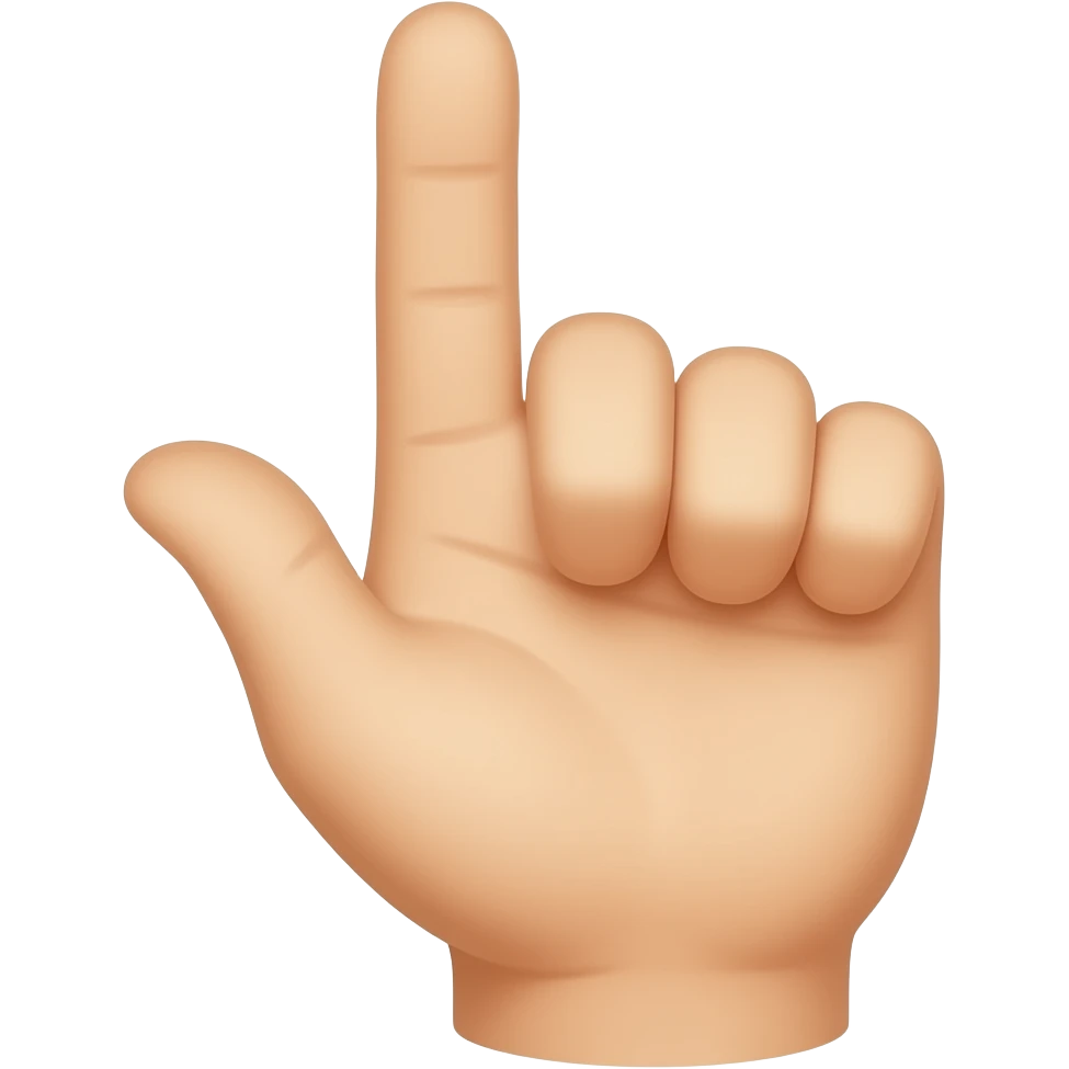 Pointer finger touching thumb emoji