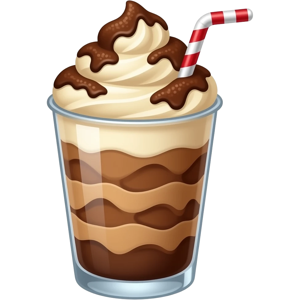 chocolate drink with tiramisu emoji