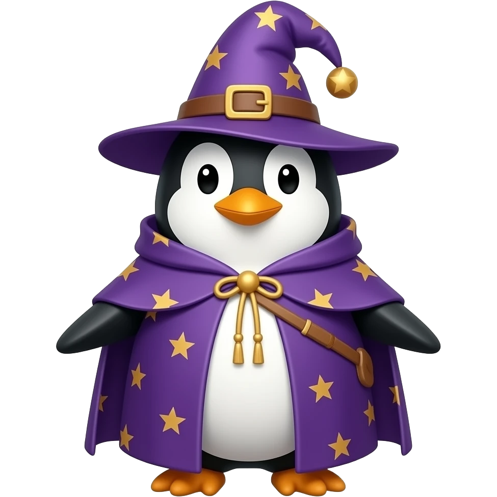 Penguin Wizard emoji
