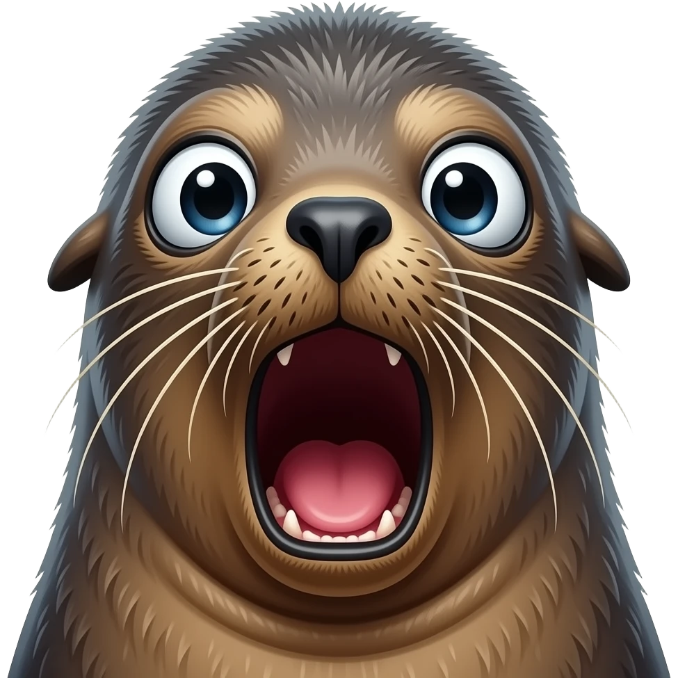 sealion desperate screaming face emoji