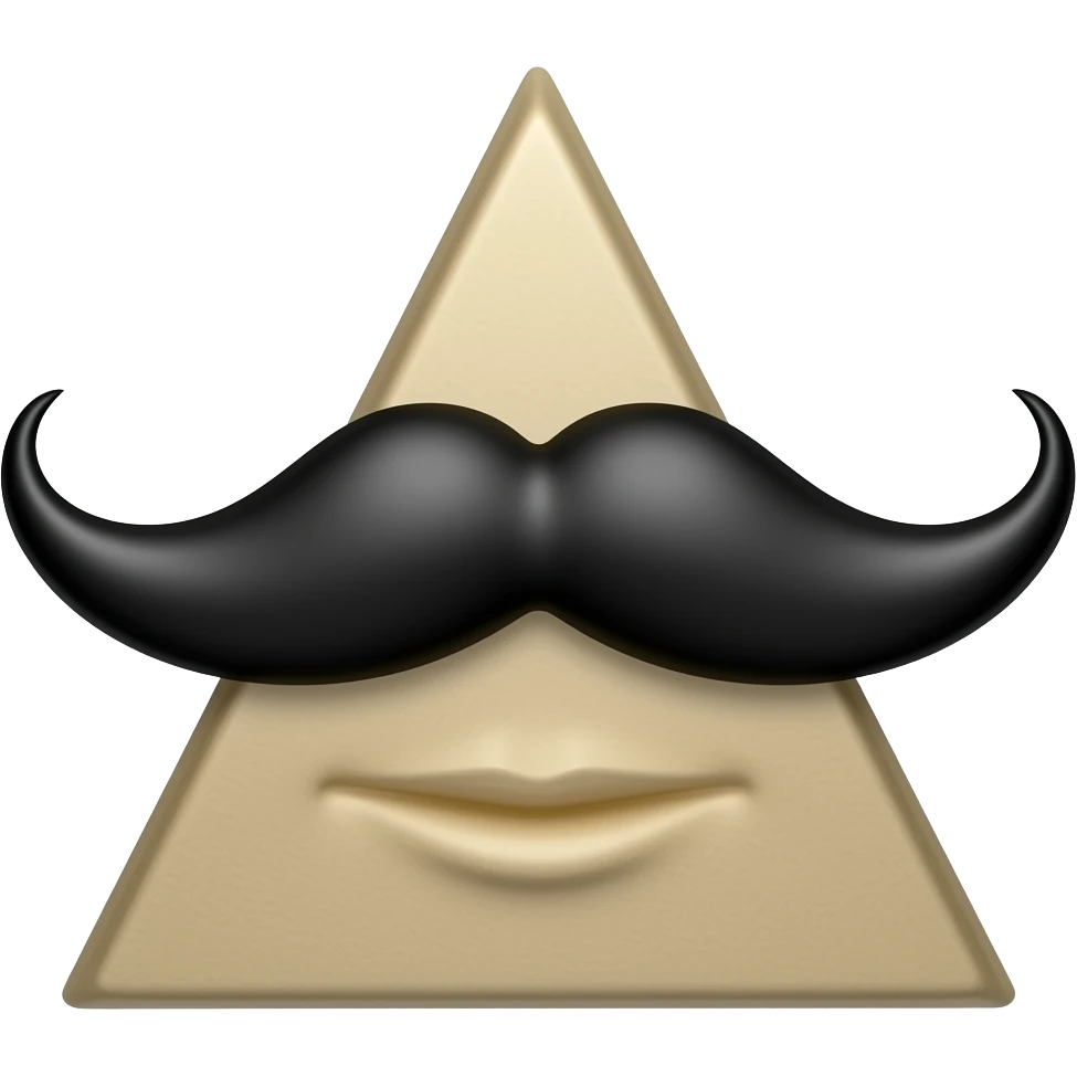Make the mustache a triangle emoji
