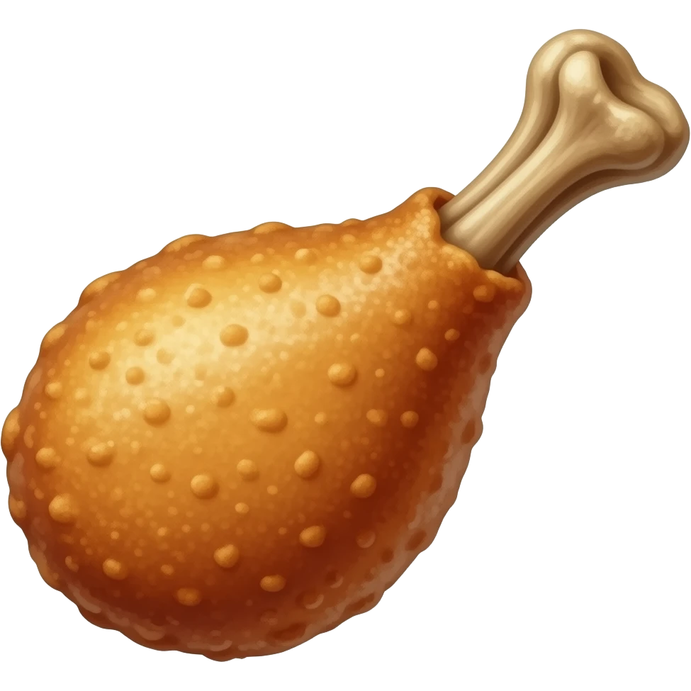 Poultry leg fried with a bone emoji