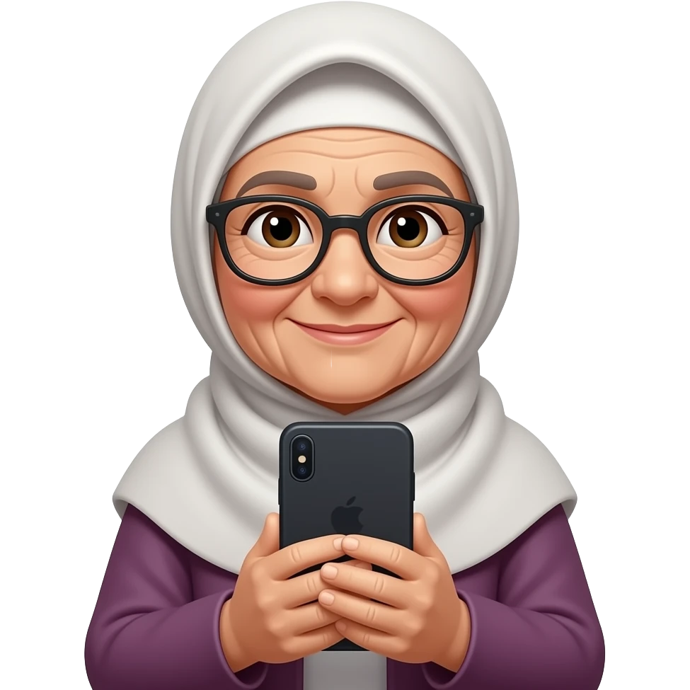 grandma in hijab iphone emoji emoji