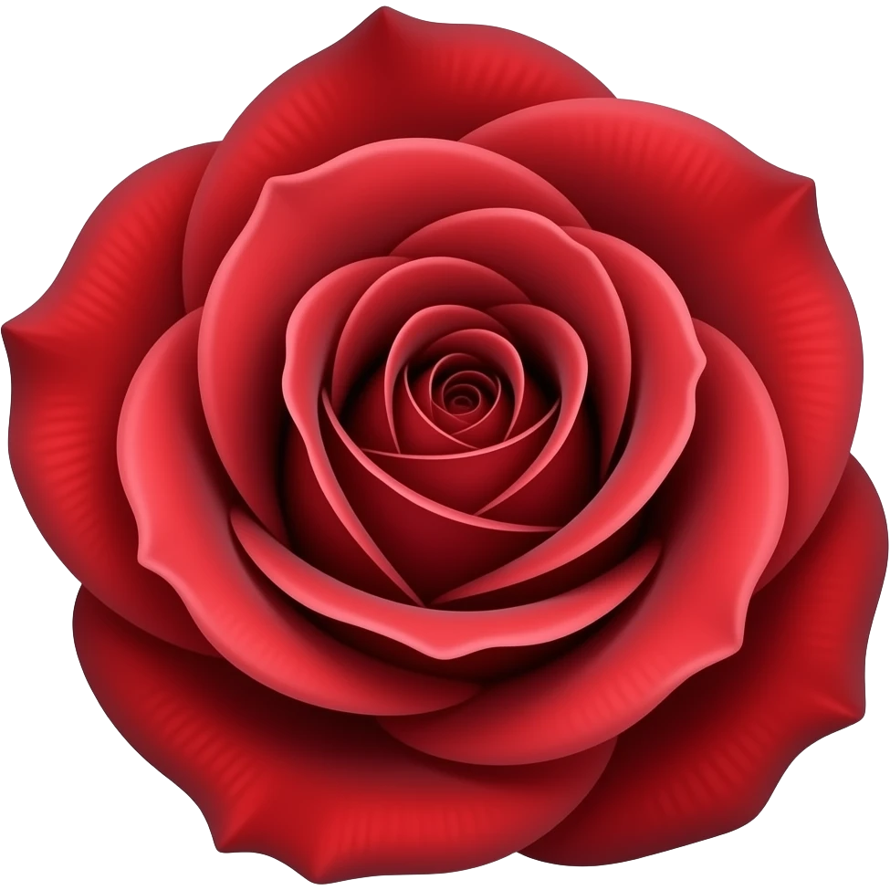 Bold red rose, deep crimson center fading to vivid scarlet edges, tight ...