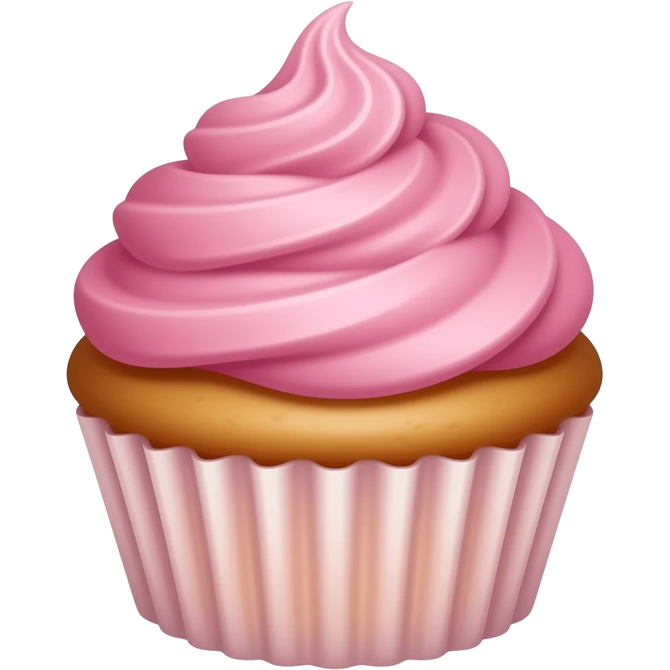 Cupcake with pink icing emoji