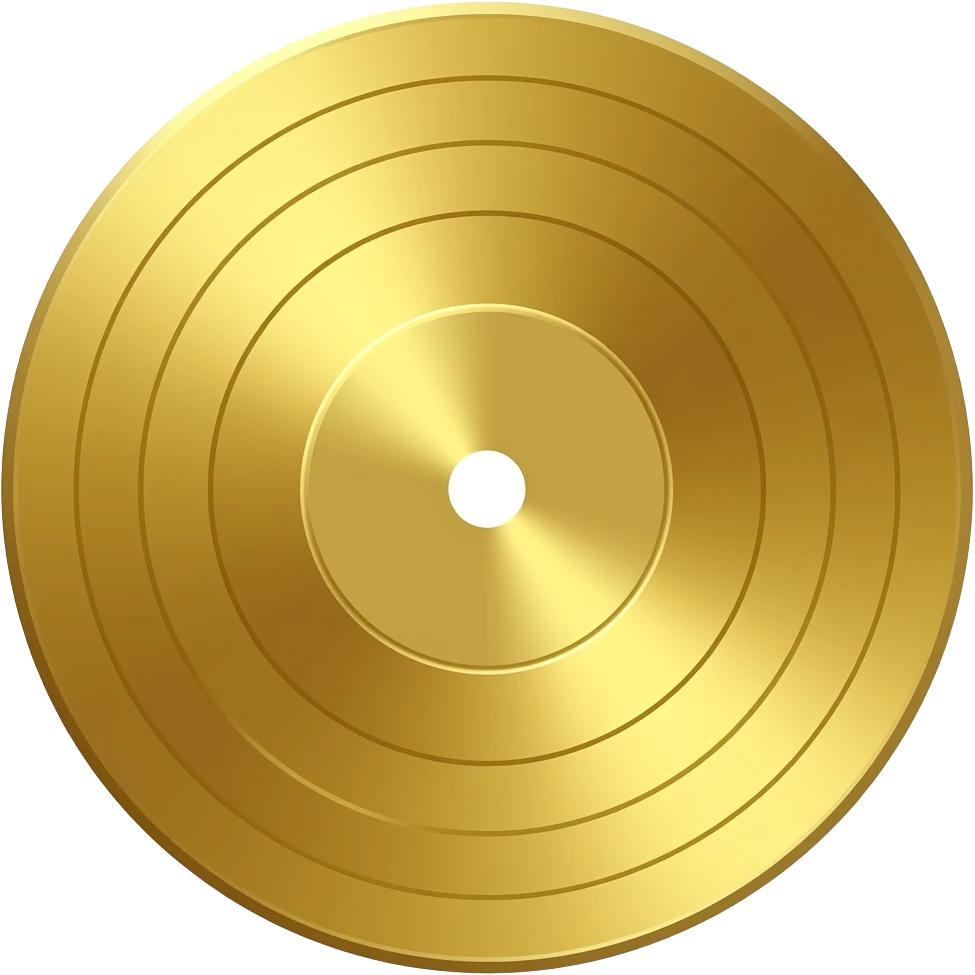 Gold Music record emoji