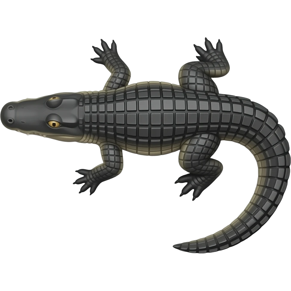 Black alligator emoji