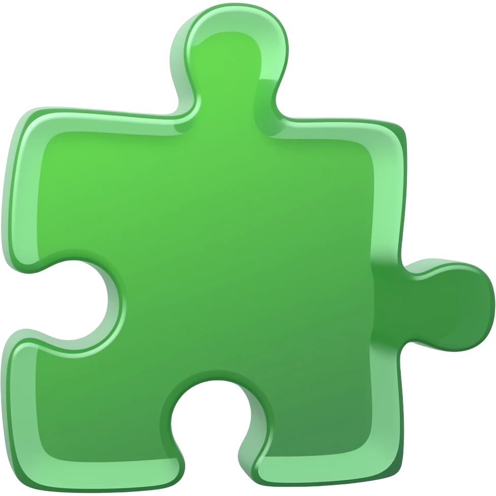 Pieza de rompecabezas verde emoji