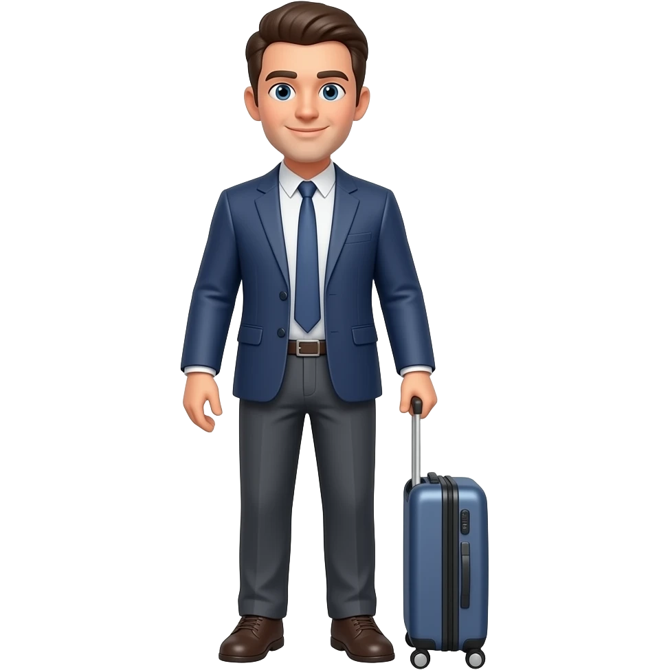 hombre con maleta cuerpo completo emoji