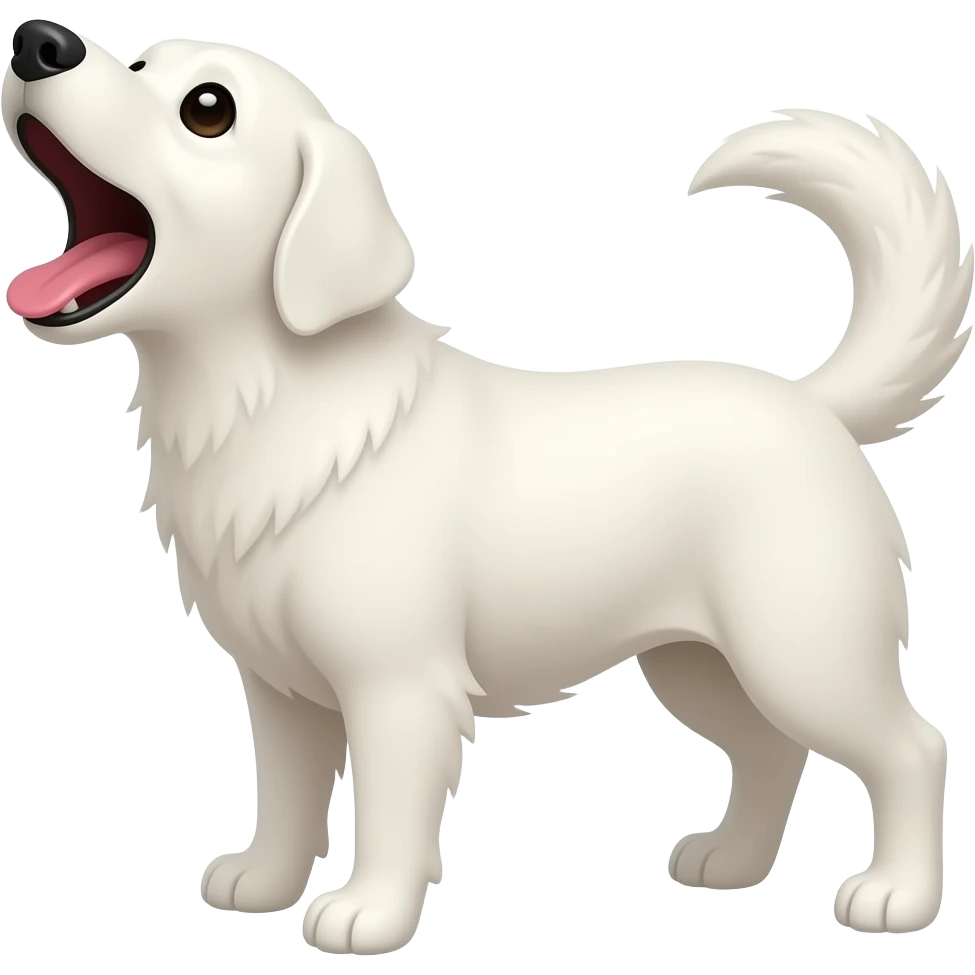 Собака Біла лайка emoji