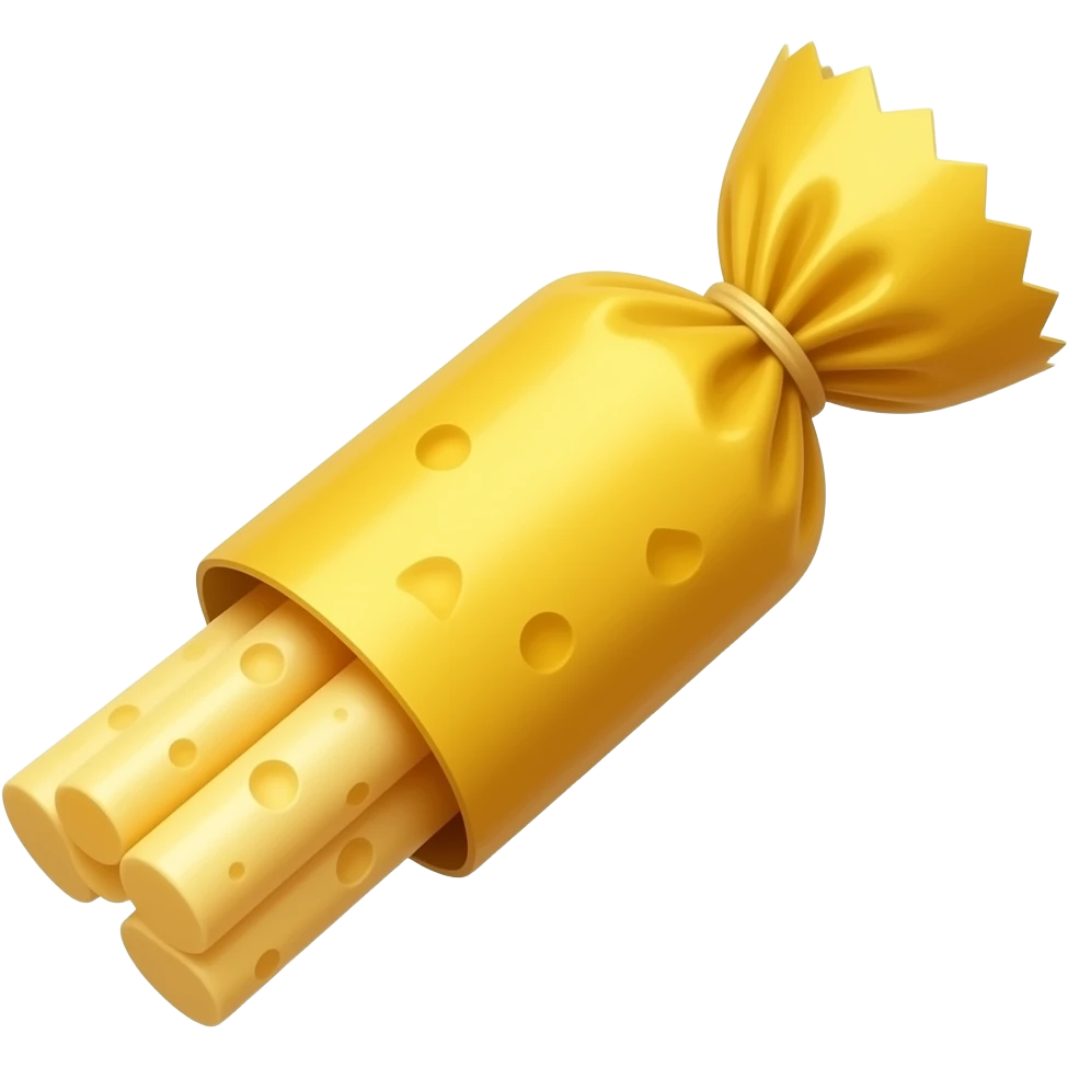 cheese string in wrapper emoji