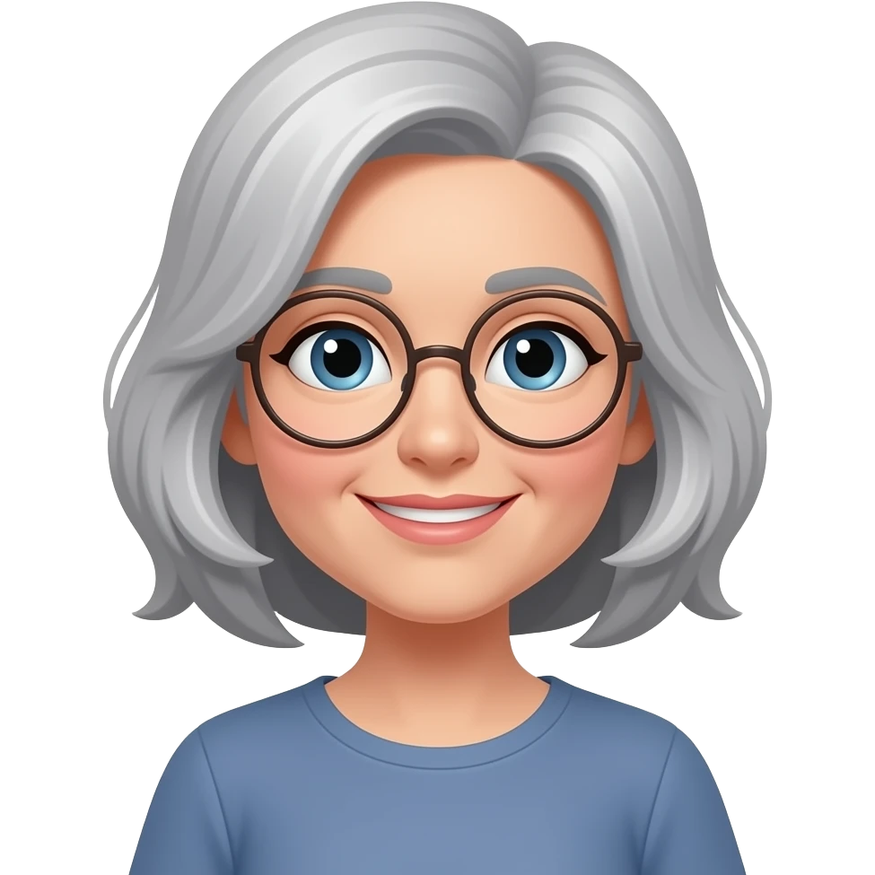 Grey hair female emoji