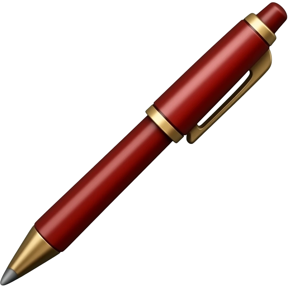 red pen emoji