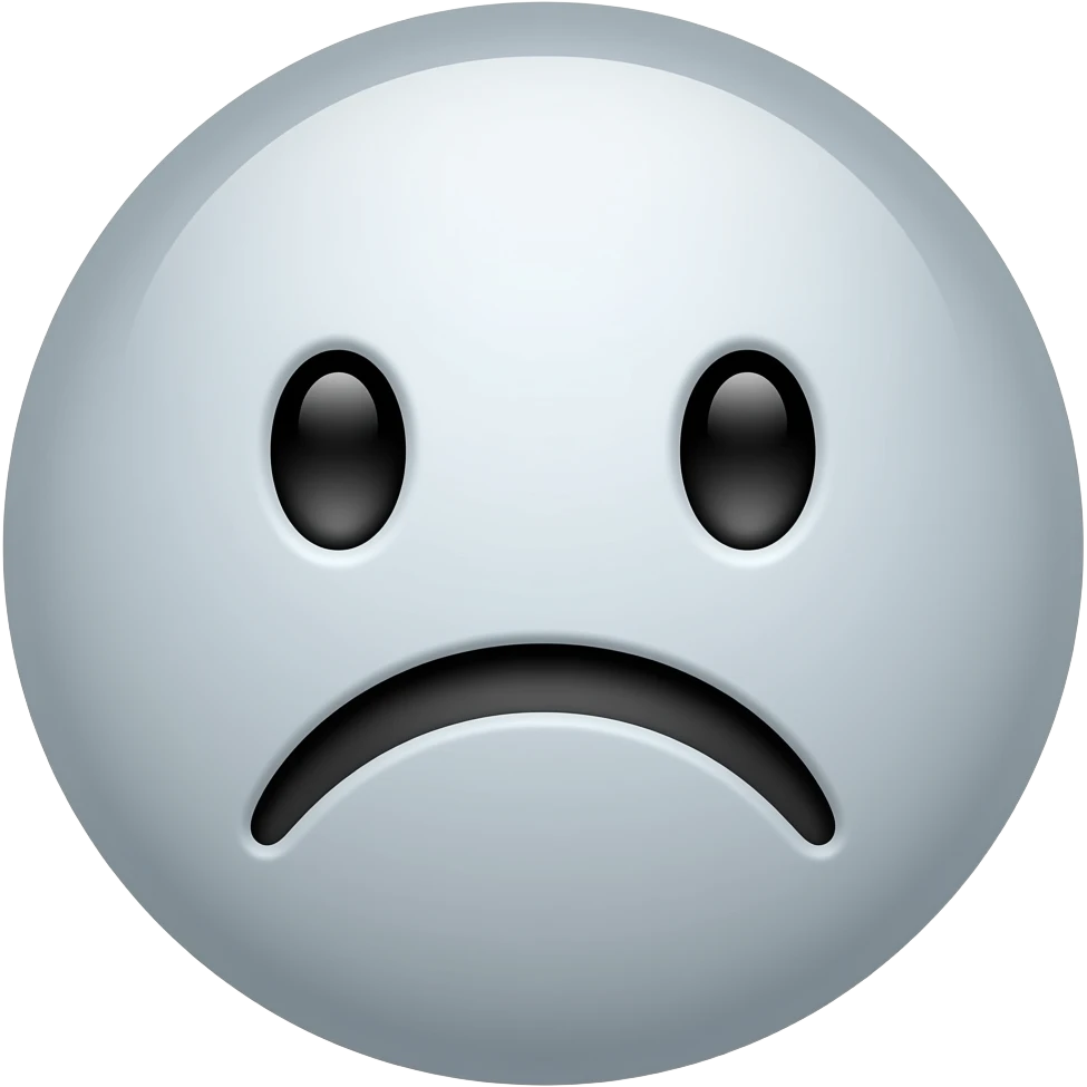 icon finde with sad face emoji