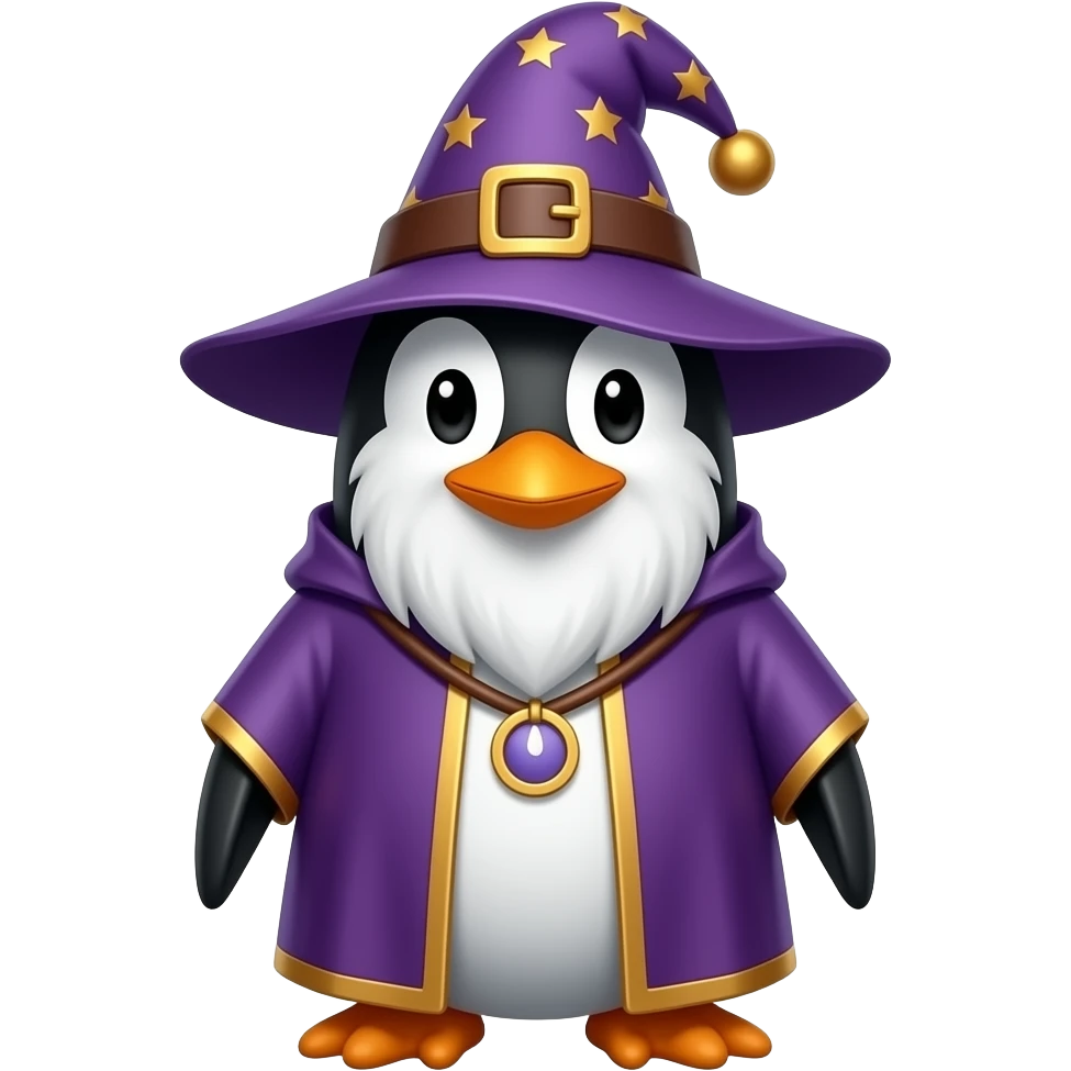 Penguin Wizard emoji