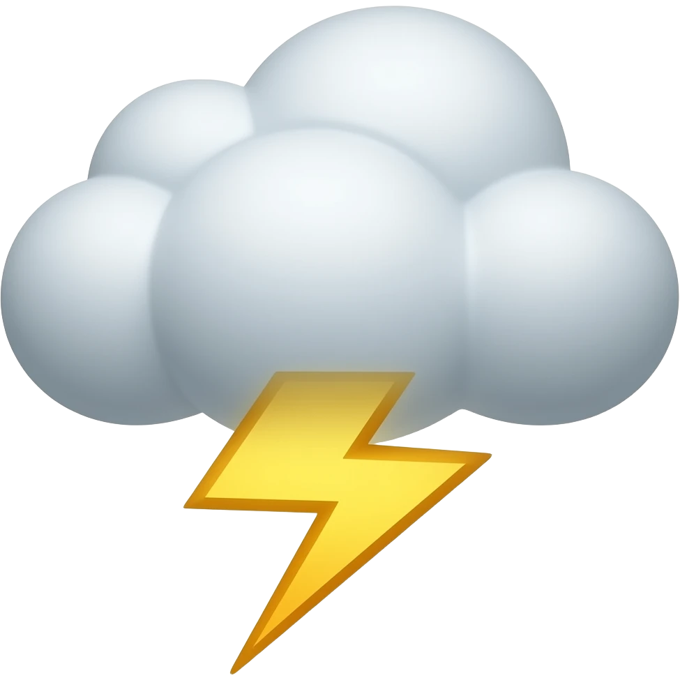 Cloud with Lightning emoji