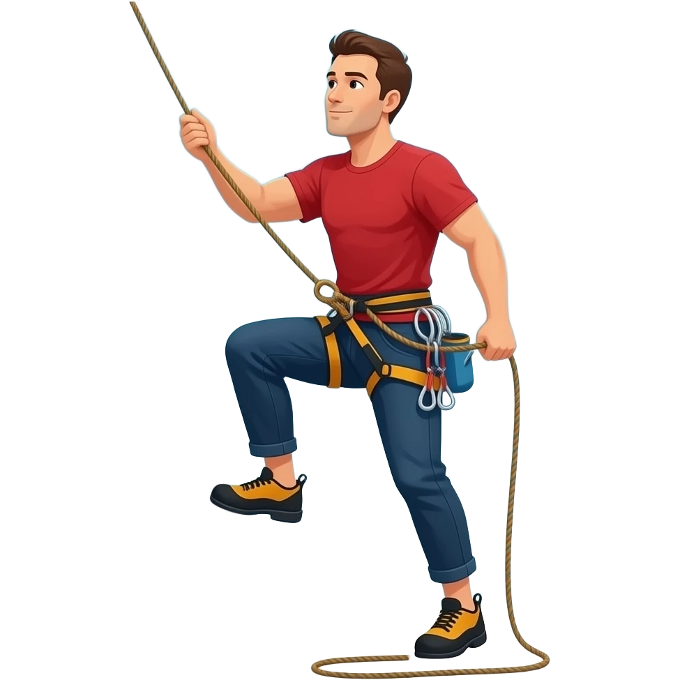 a man climbing a mountain emoji