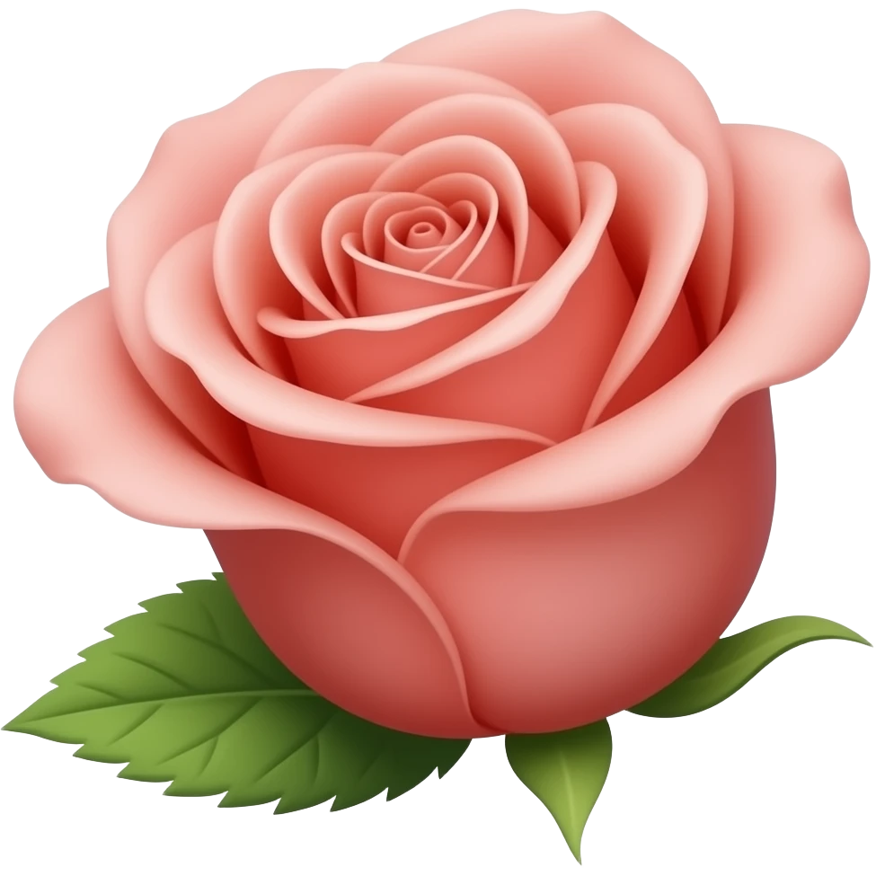 Rose with leave emoji