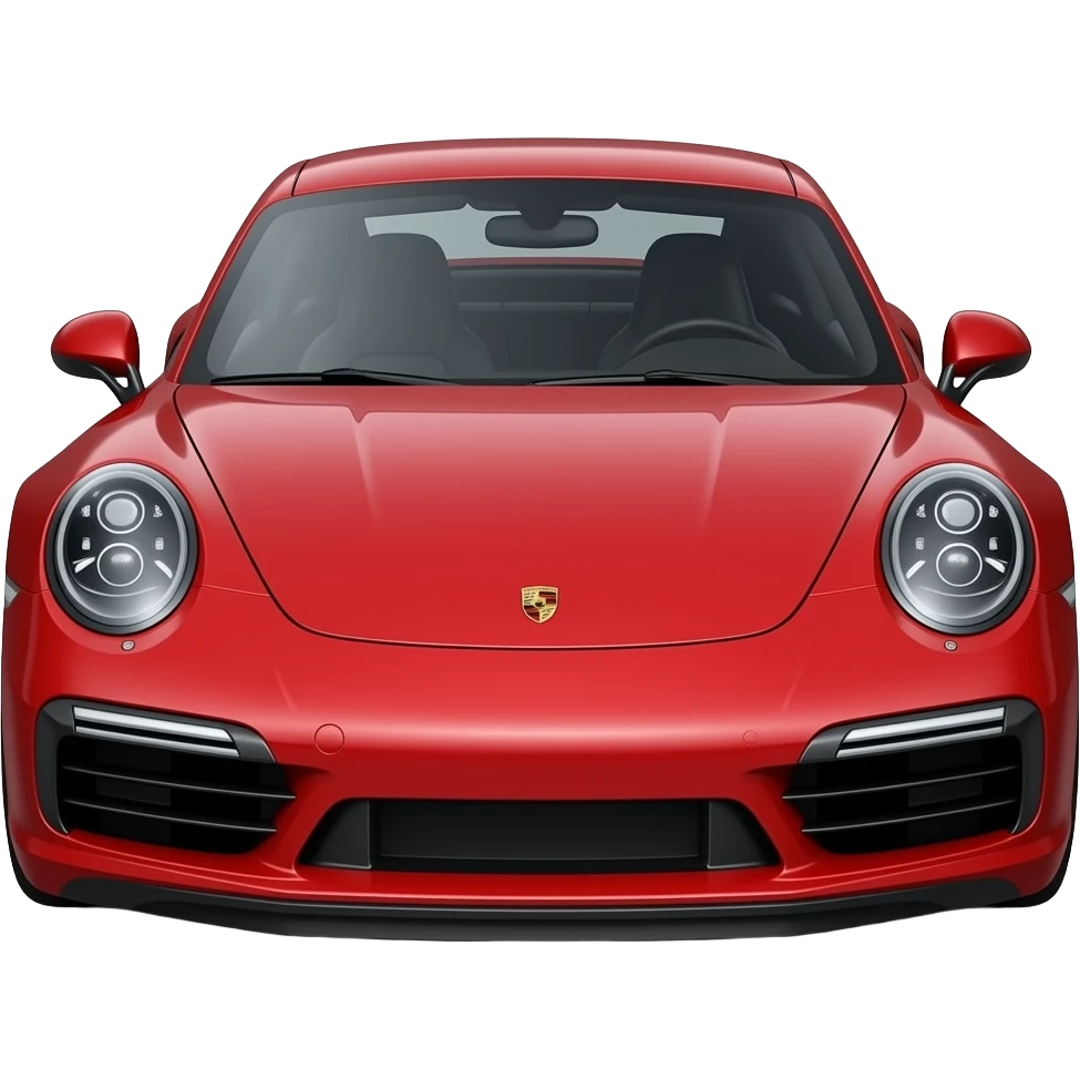 glossy rubystar red porsche 911 turbo s , hyper real, highly detailed emoji