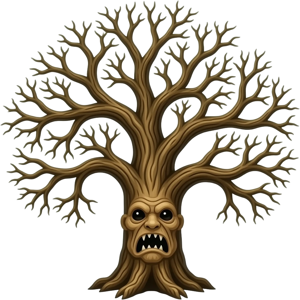 Old scary tree emoji