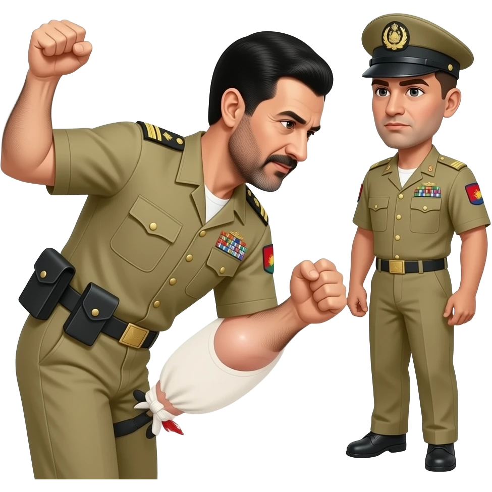 Saddam Hussein getting butt fucked by a marine emoji