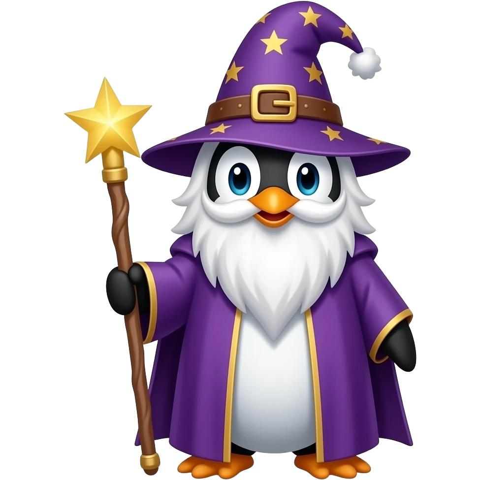 Penguin Wizard emoji