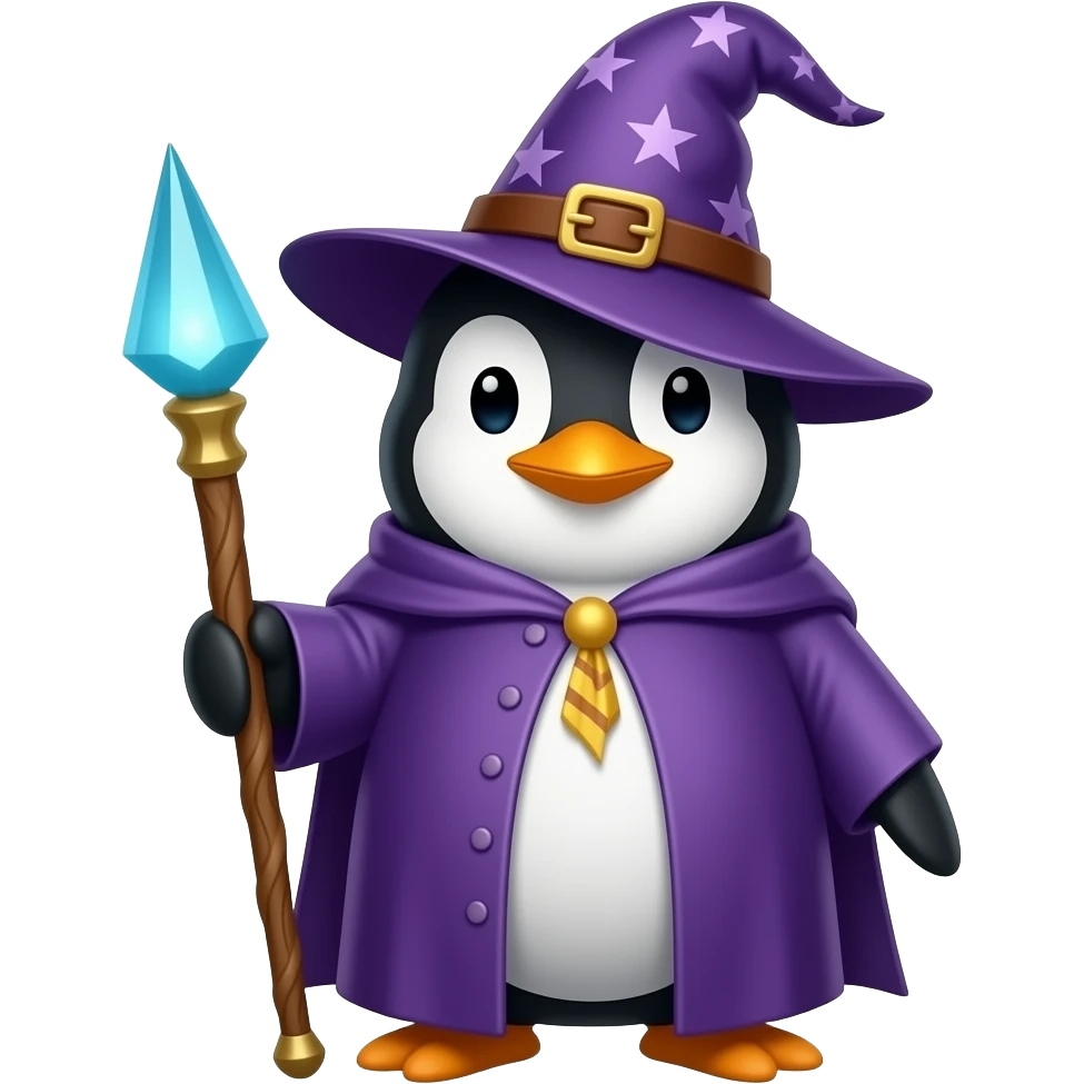 Penguin Wizard emoji