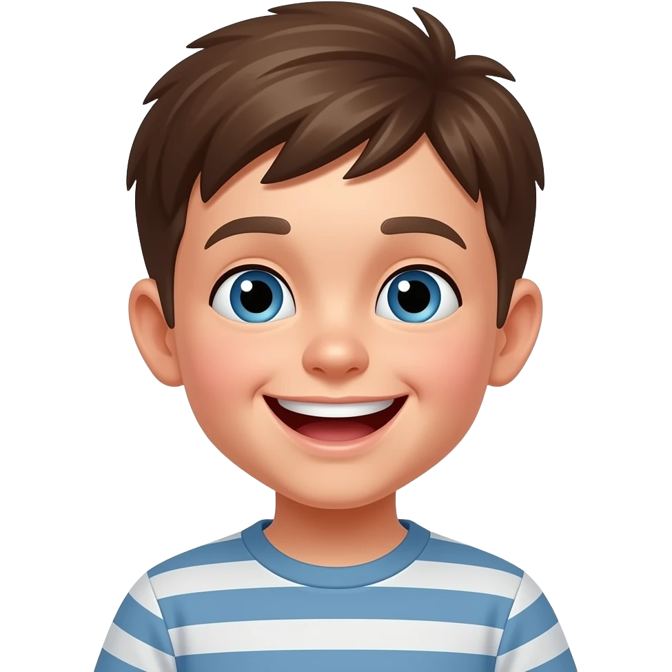 على نفس النمط ولد سمايل يضحك emoji