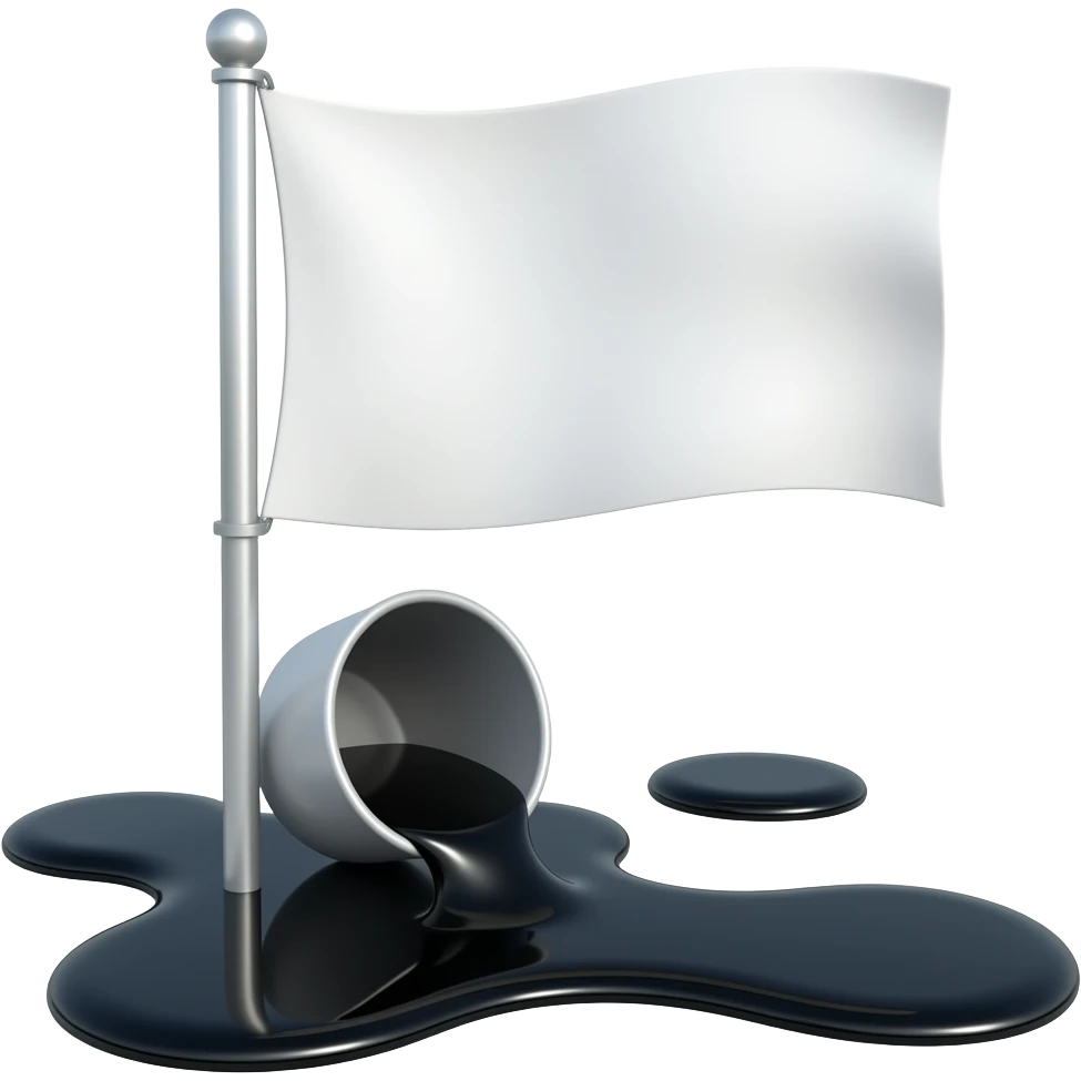 Black gold  and  white  flag emoji