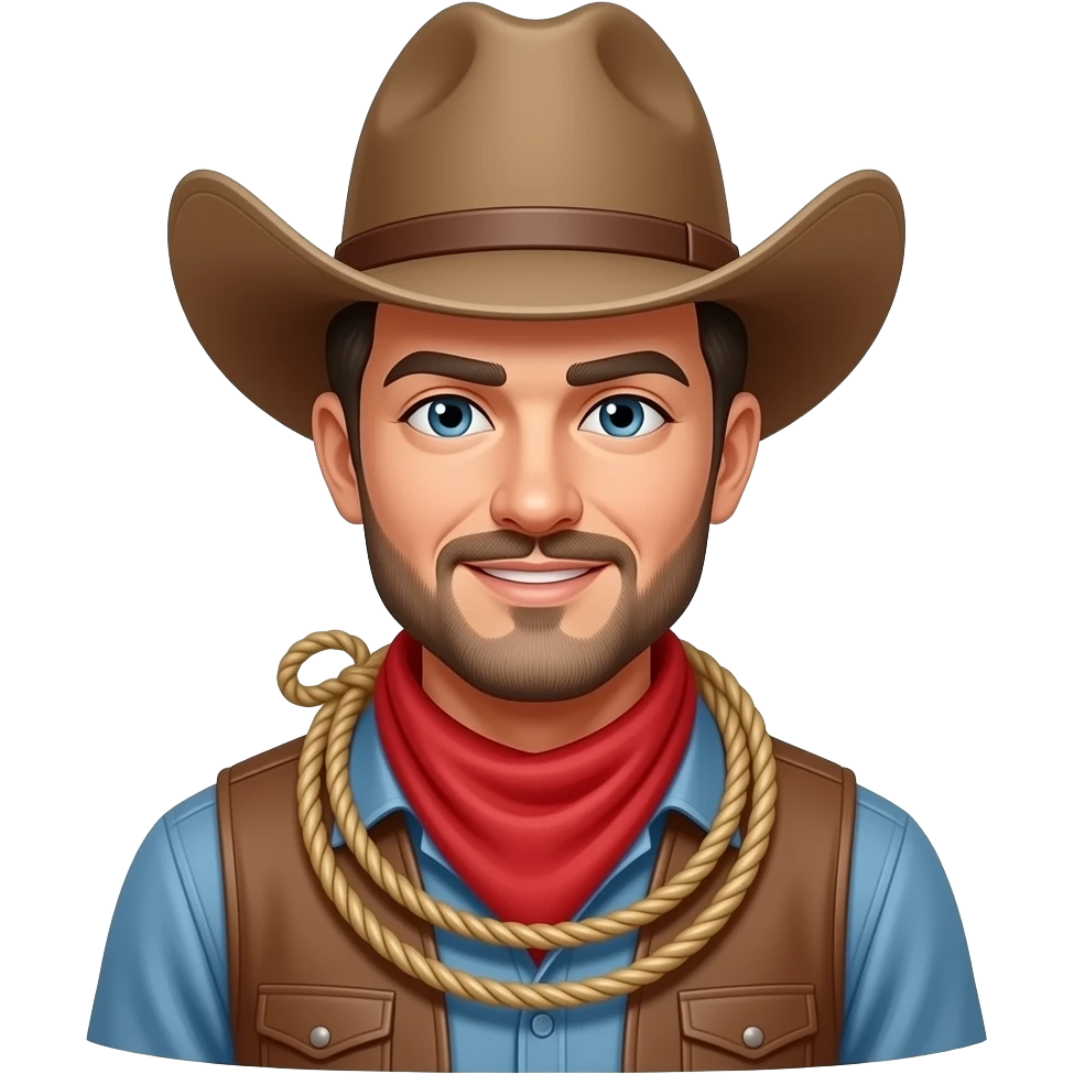 Cowboy with lasso emoji