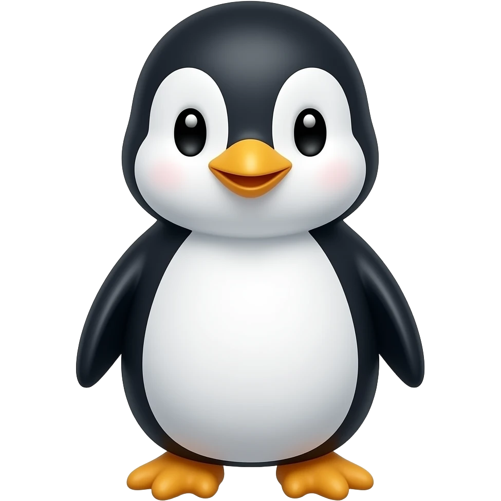 Pretty penguim cute emoji