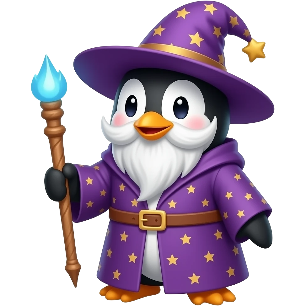 Penguin Wizard emoji