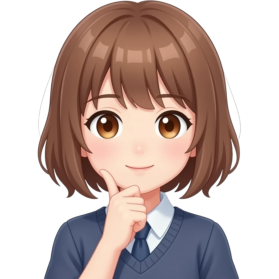 Thinking anime emoji