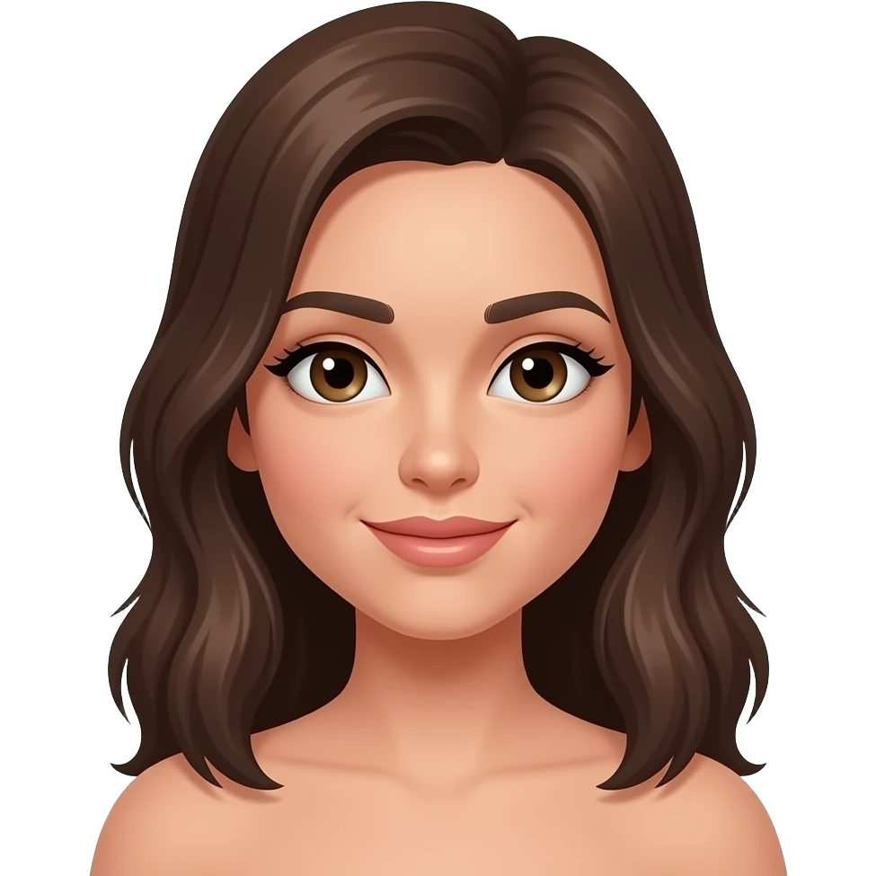 Naked brunette emoji