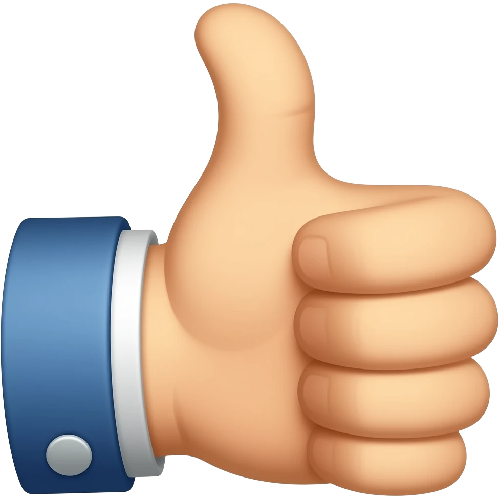 thumb emoji as above but with the thumb bent forward from the side please have the thumb bent 90 degrees emoji