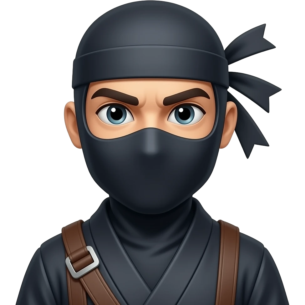 نینجا از گردن به بالا emoji