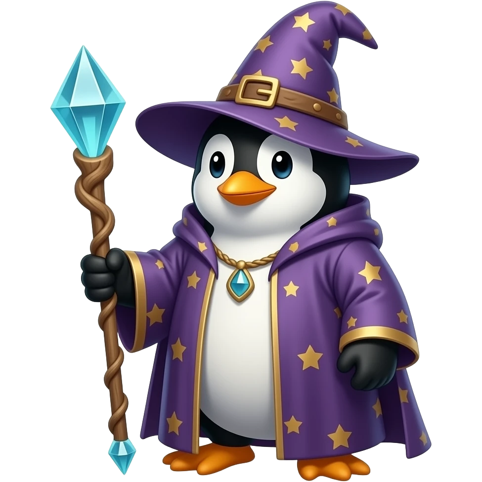 Penguin Wizard emoji