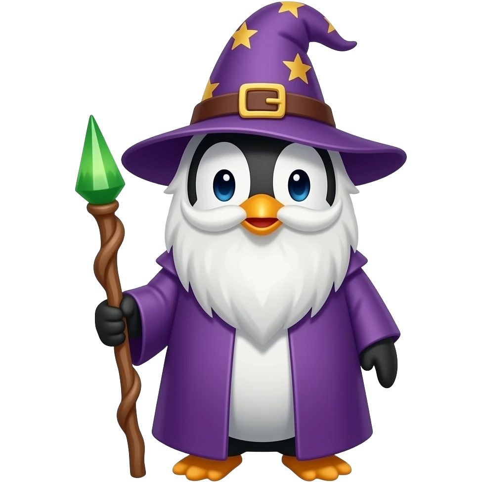 Penguin Wizard emoji
