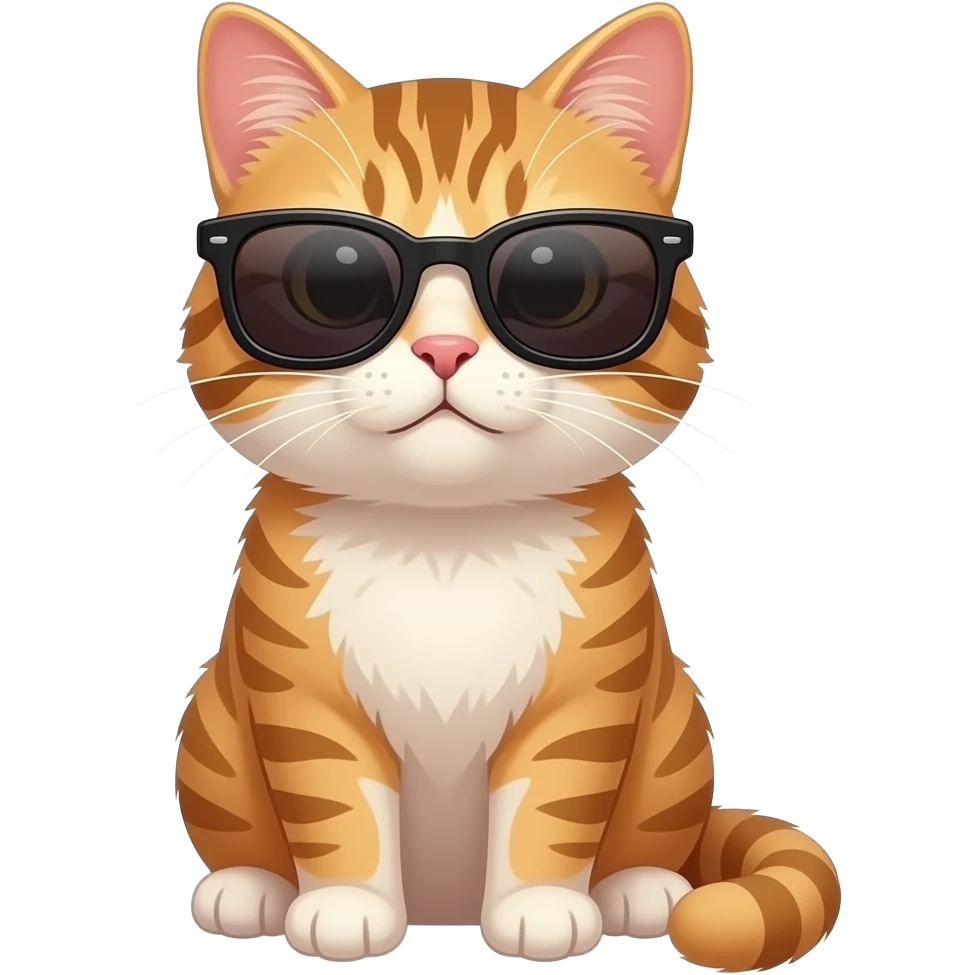 Cat wearing sunglasses emoji