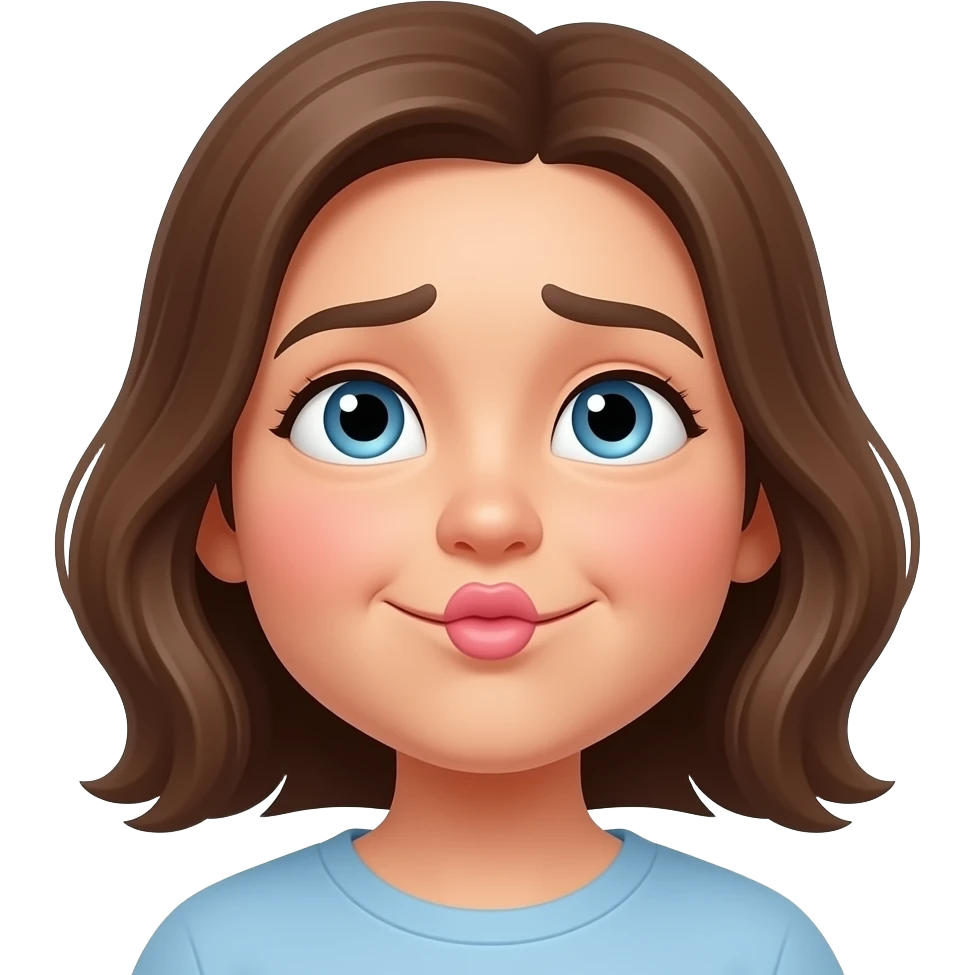 A close-up of someone's head, looking relieved, but more happy than scared. Whistling "Phew!" and looking up towards the heavens, as if in thanks to God. emoji