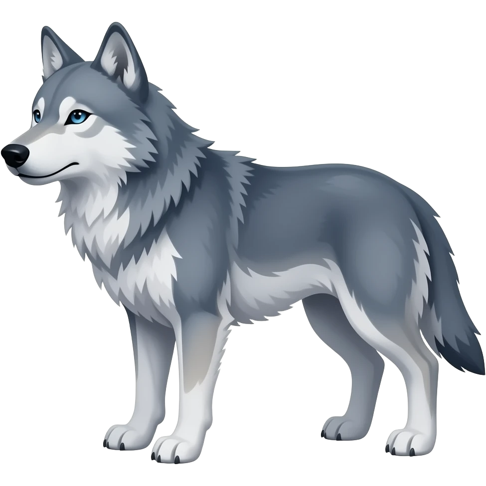 wolf love synthwave emoji