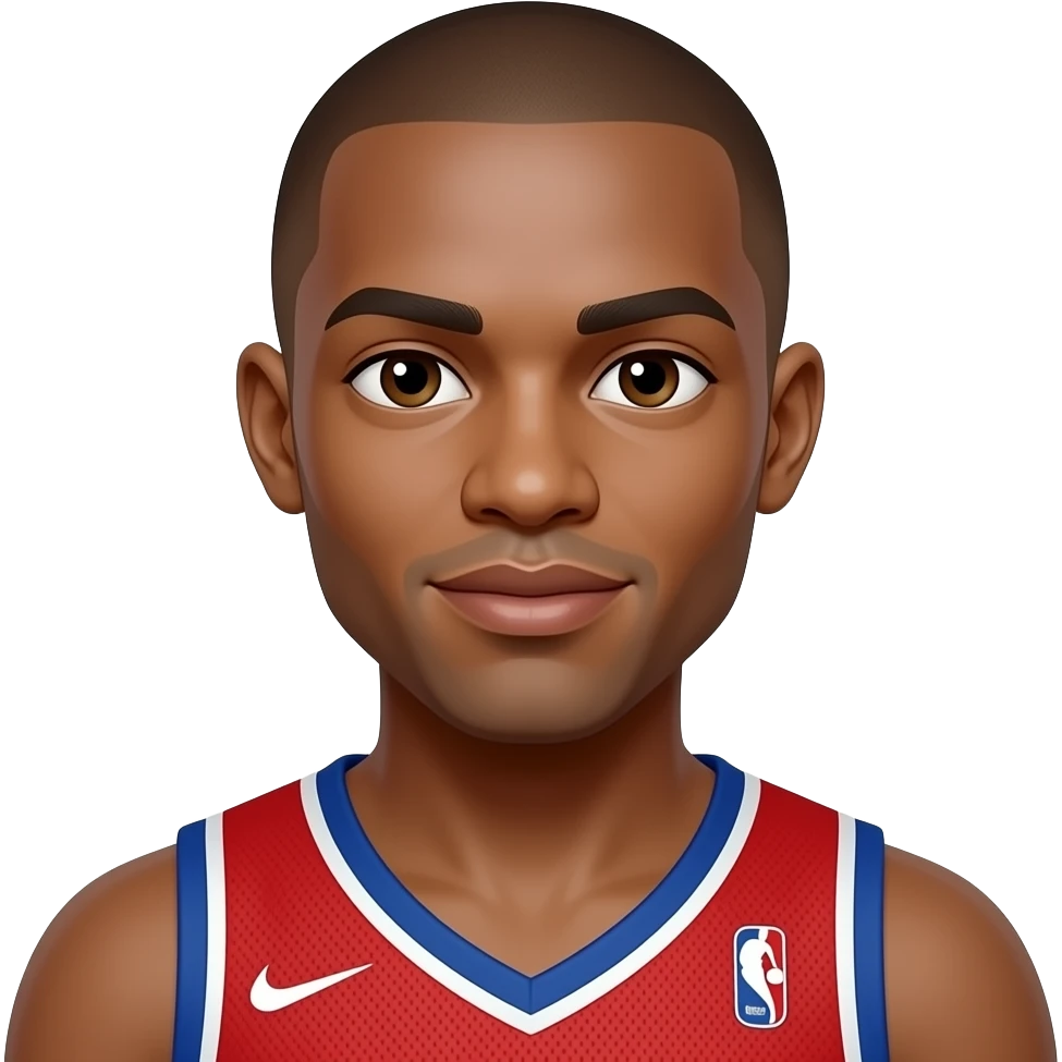 bald basketball player portrait emoji