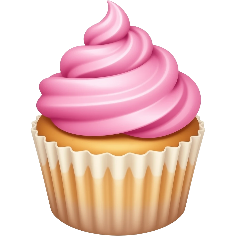 Cupcake with pink icing emoji