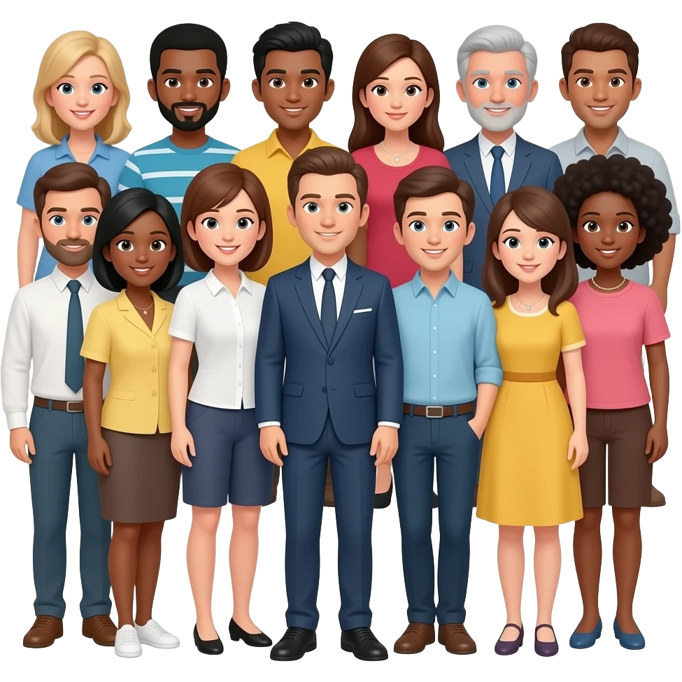 mutiplable people different races emoji