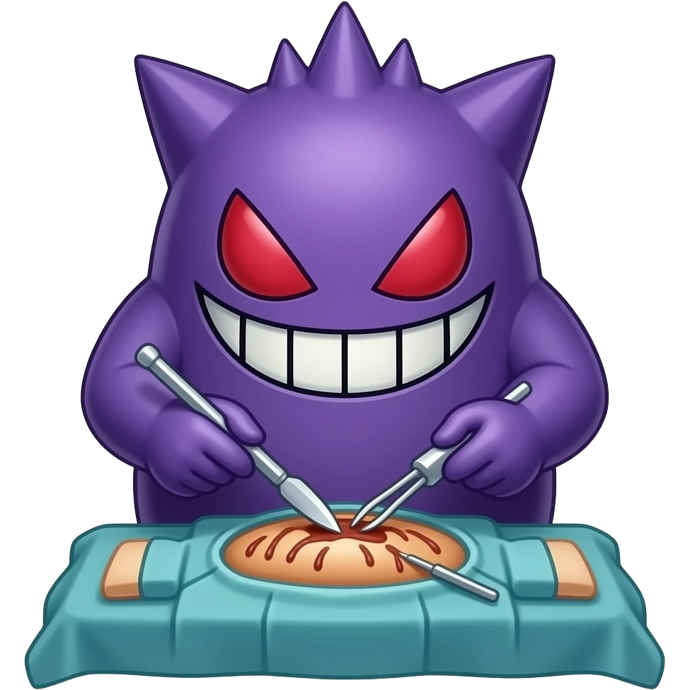 pokemon gengar doing a procedure emoji