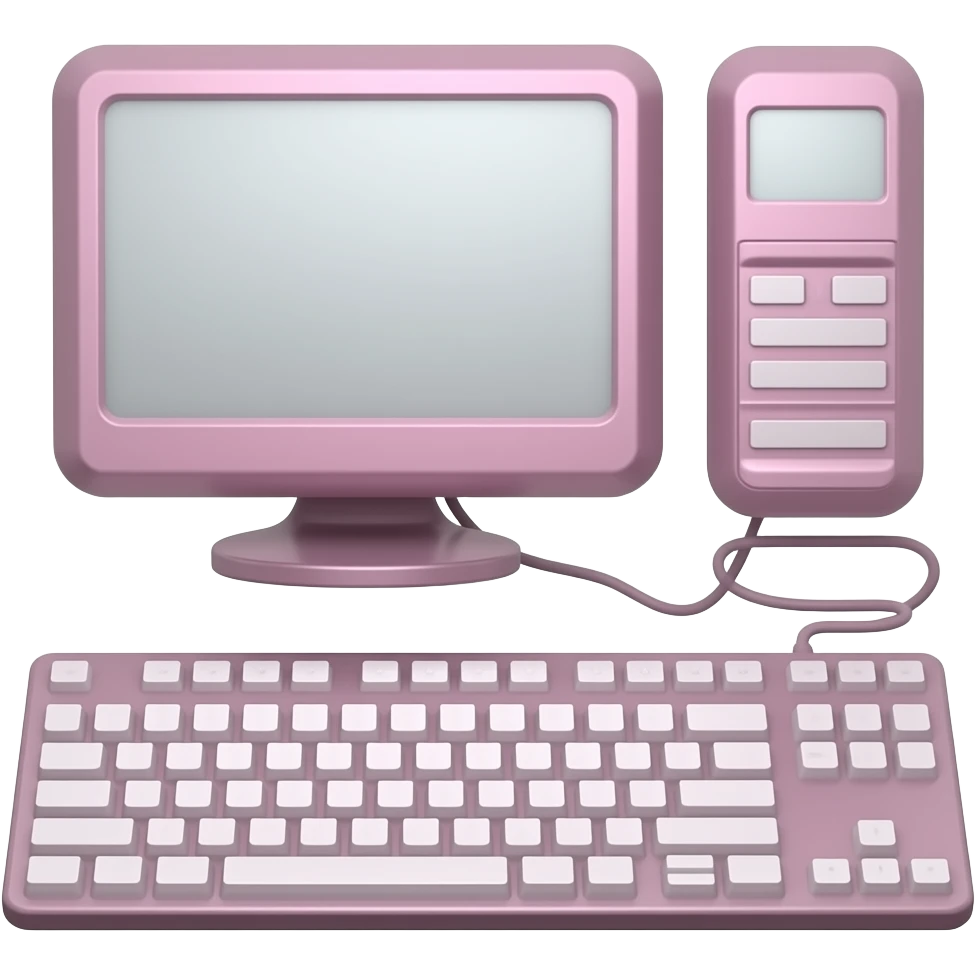 pc components in pink emoji