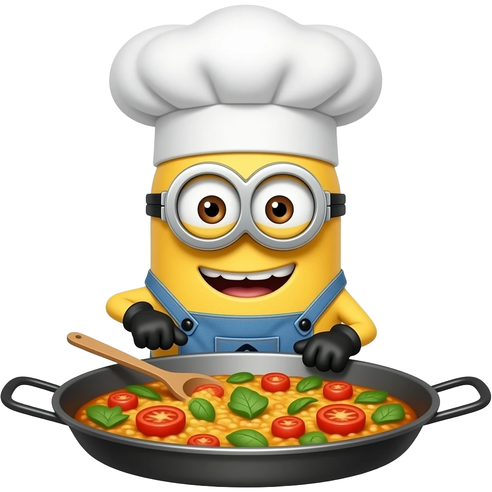 Minion haciendo paella cocinero emoji