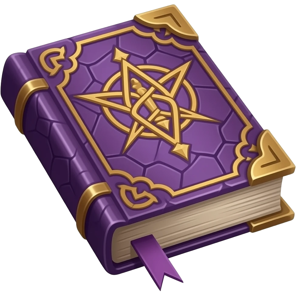 purple spellbook forward facing emoji