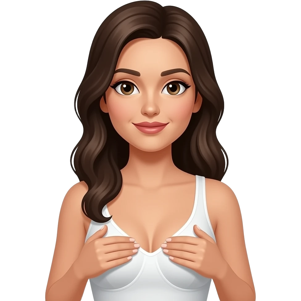 Showing boobs emoji